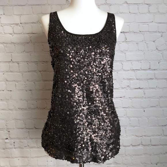 Express Tops - Express Sequin Tank Top